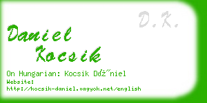 daniel kocsik business card